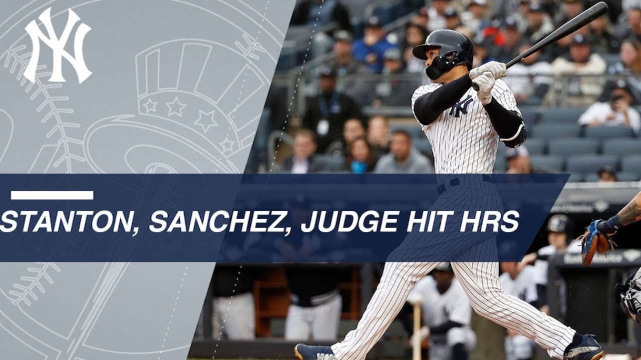 wp image 3307 - Stanton, Sánchez y Judge pegan de home run con los Yankees