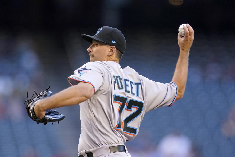 Cody Poteet - Cody Poteet debuta con victoria en MLB, Marlins se impone a Dbacks